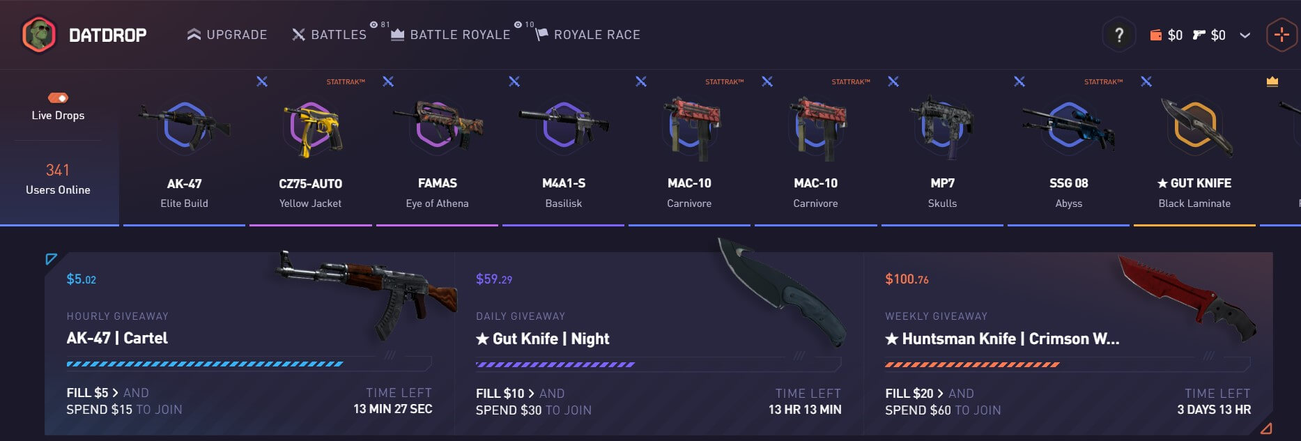 datdrop best free rust skins