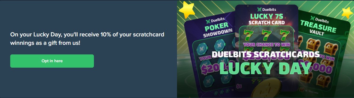 duelbits lucky day promotion