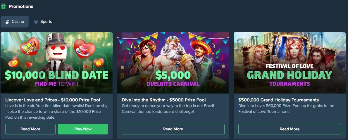 duelbits casino promotions