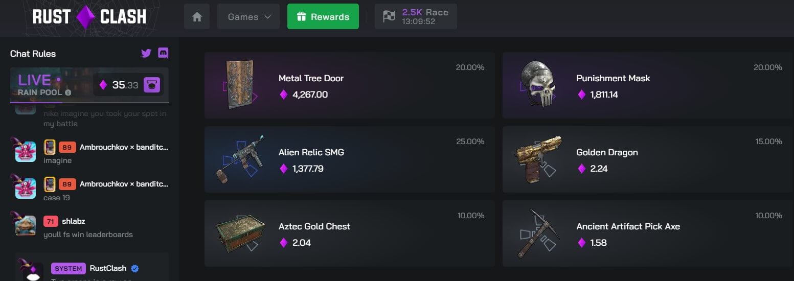 rustclash free rust skins