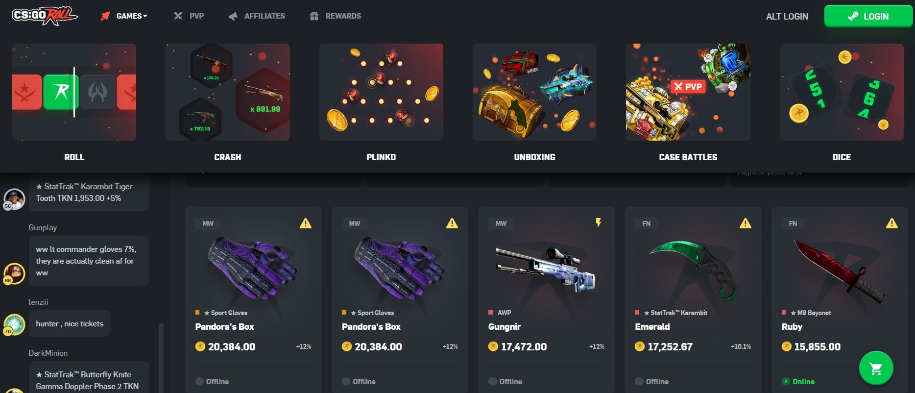 csgoroll site for bitcoin games
