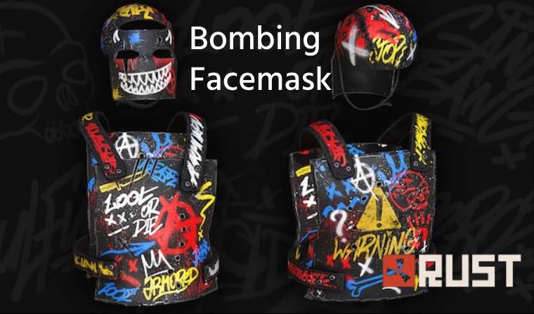 bombing facemask rust skin