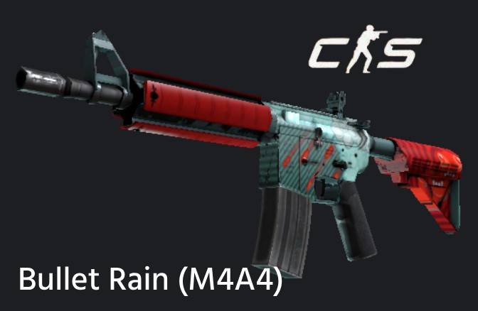 bullet rain (M4A4) cs2 skin