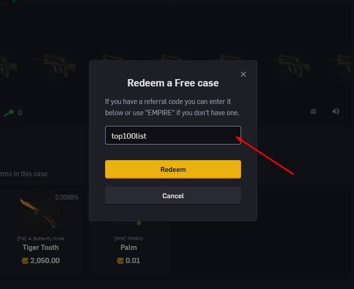 the code ‘top100list’