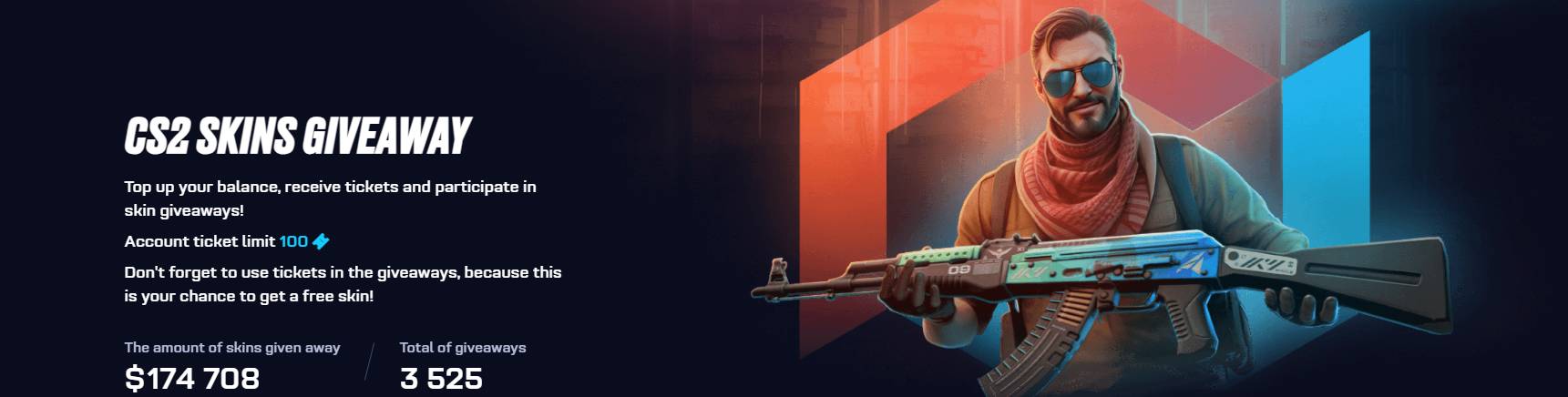 CS2 skins giveaways