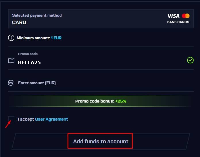 Accept the “User Agreement”