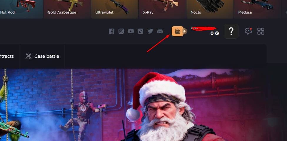 Open the Wallet Section