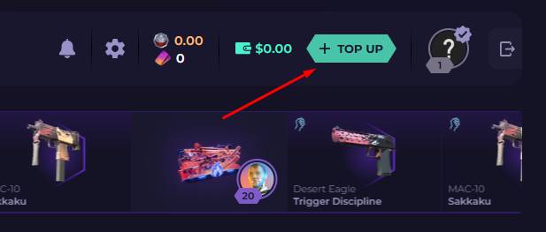Go to the Deposit Section