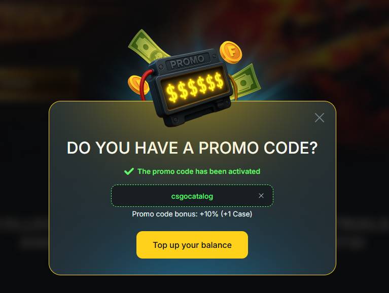CSGOFast welcome bonus