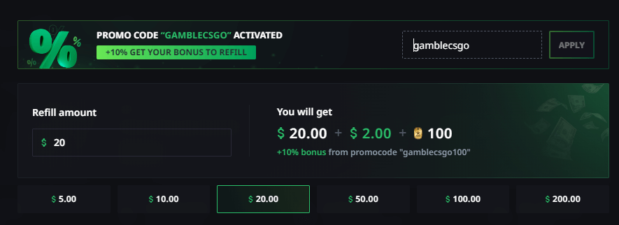 hellcase promo code activated