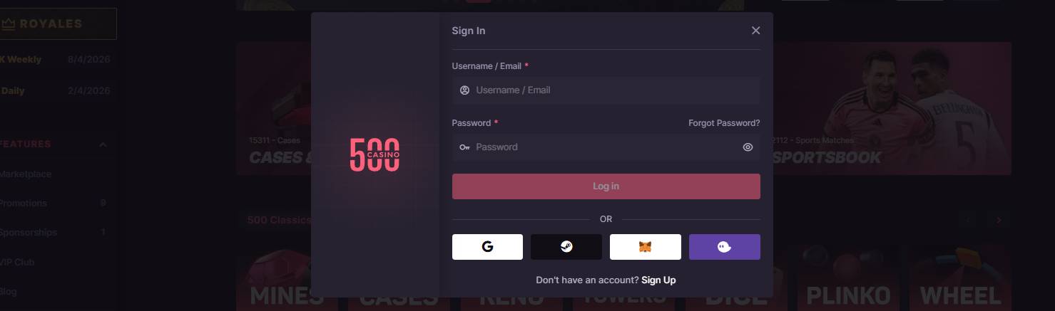 Register with CSGO500