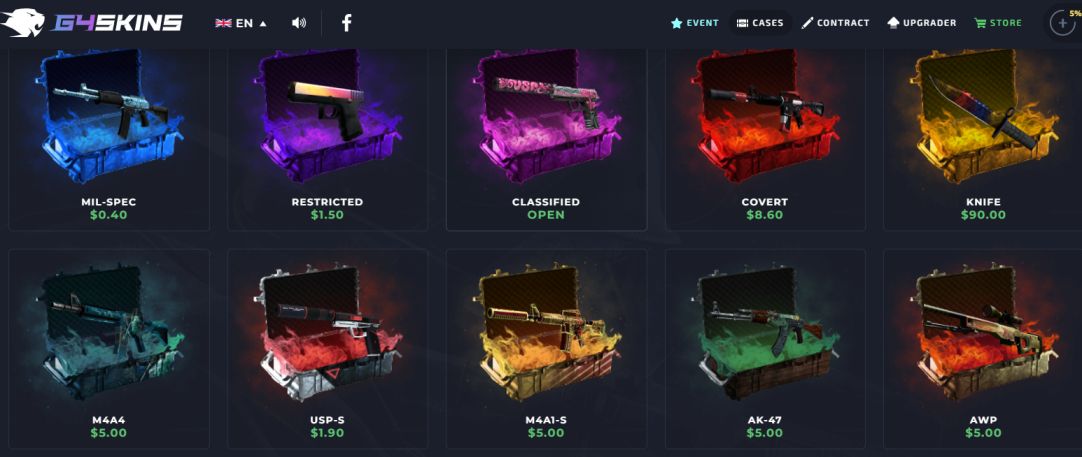 g4skins сайт для открытие кейсов csgo