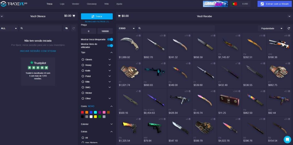 17 Melhores sites para trocar skins no CS:GO em 2025 [Taxas baixas ...