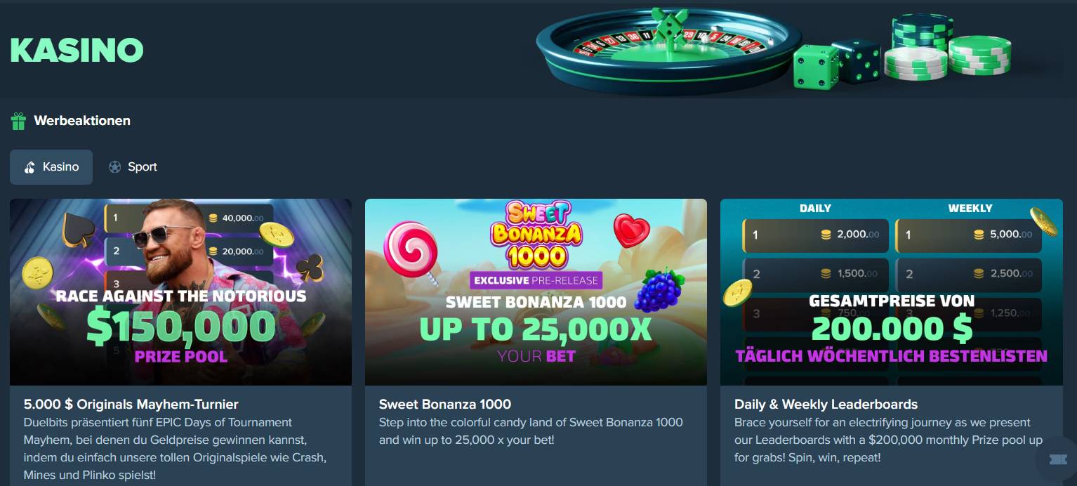 duelbits casino no deposit bonus