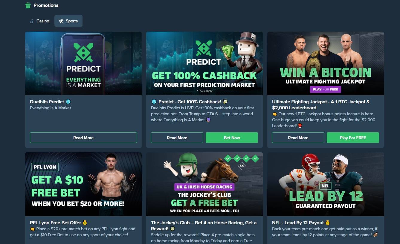 Sports Betting Promotions on Duelbits