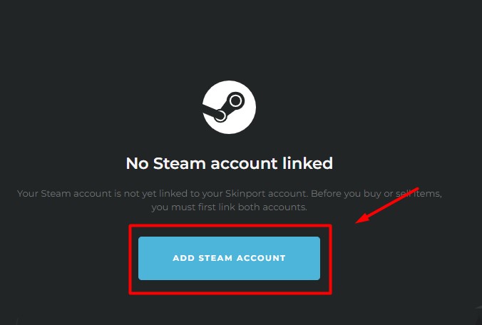 skinport add steam account