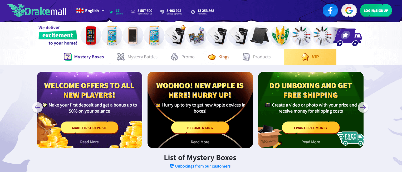 drakemall mystery boxes
