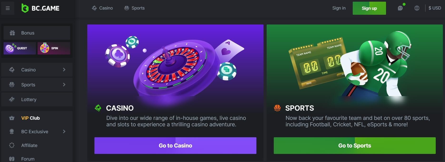 bcgame bitcoin casino