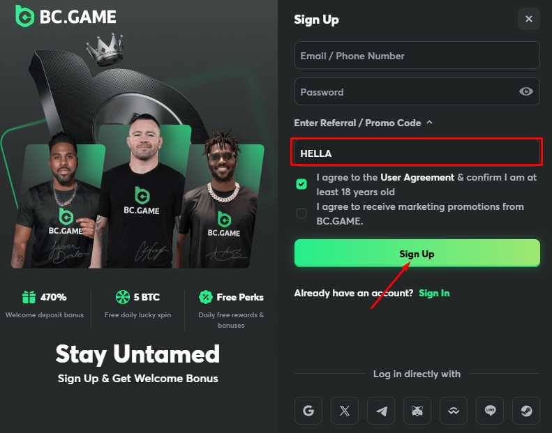 promo code “HELLA”