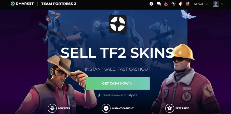 dmarket sell tf2 skins
