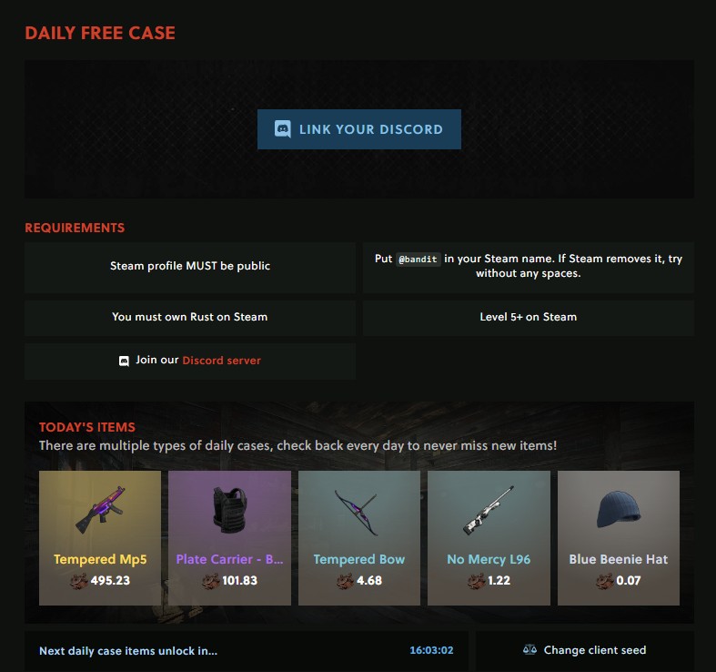 Daily Free Case