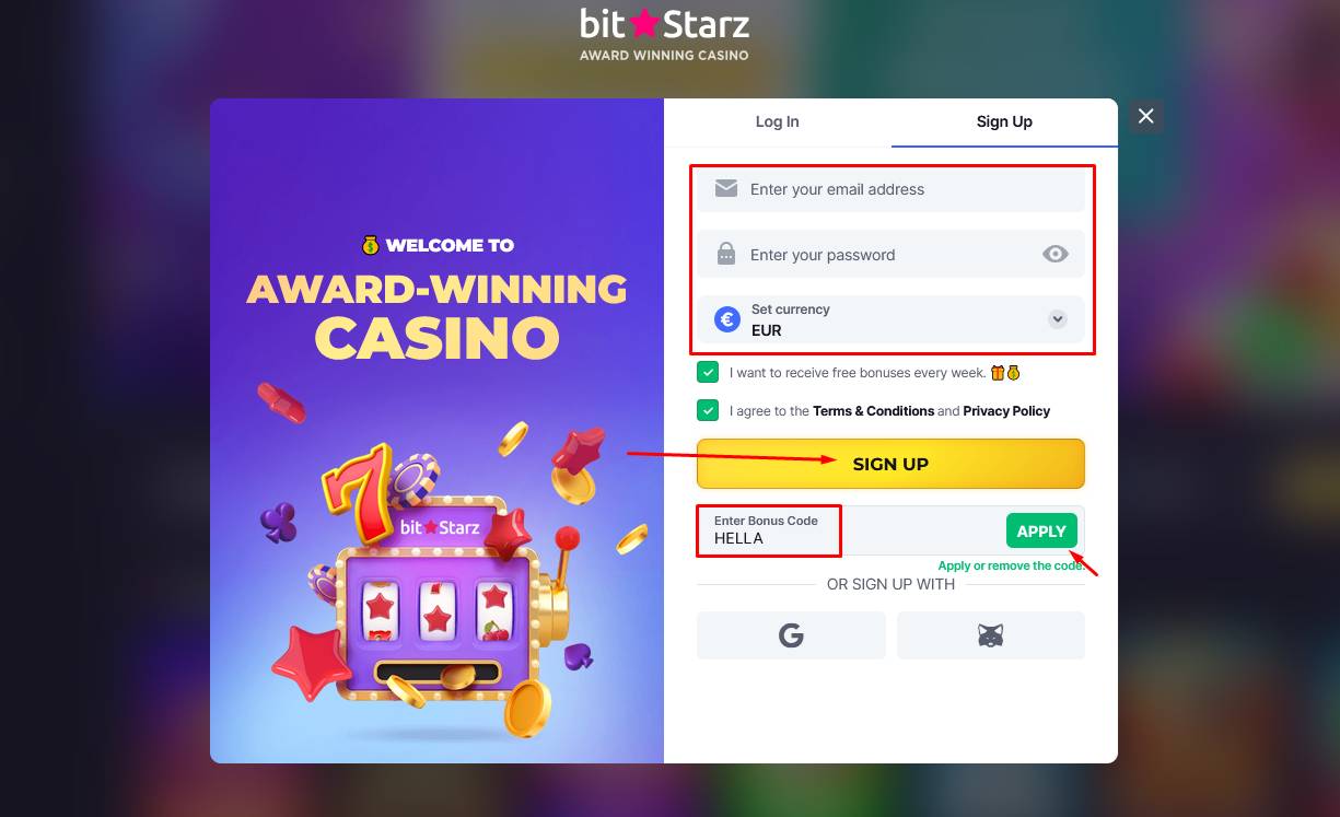 enter the code “HELLA”