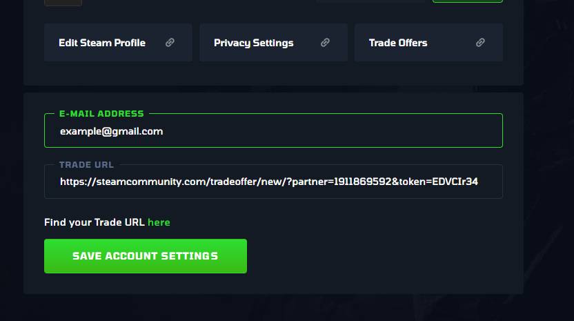 Add Your Trade URL