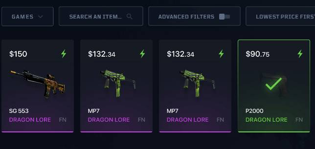 Choose the Skins You Want to Sell