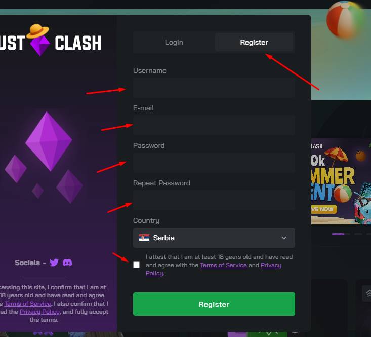 Create your account