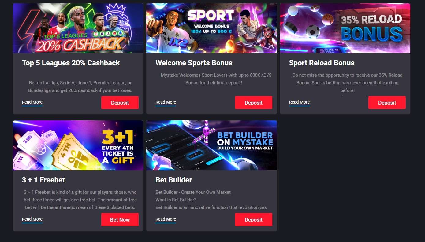 Sports Betting Offers at MyStake
