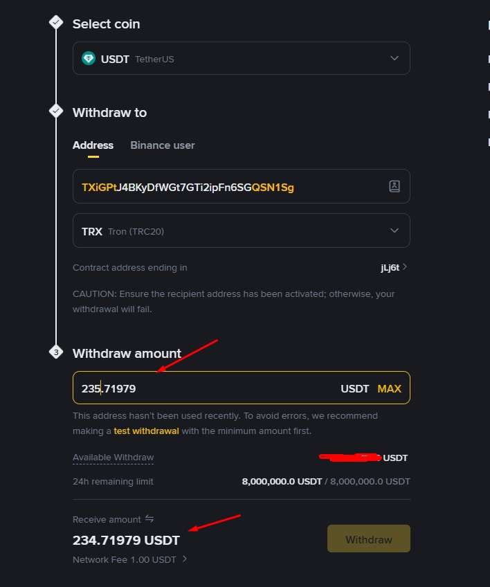 complete the transaction
