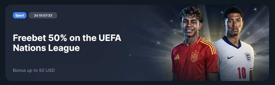 UEFA Nations League 50% Freebet