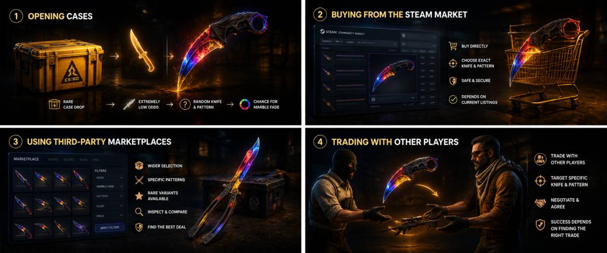 How to Get Marble Fade Skins