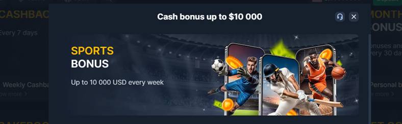 Weekly Sports Bonus on Coin.Game
