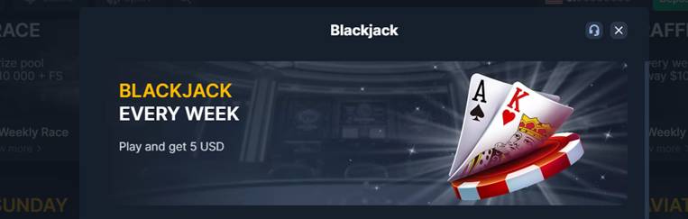 Weekly Blackjack Mission