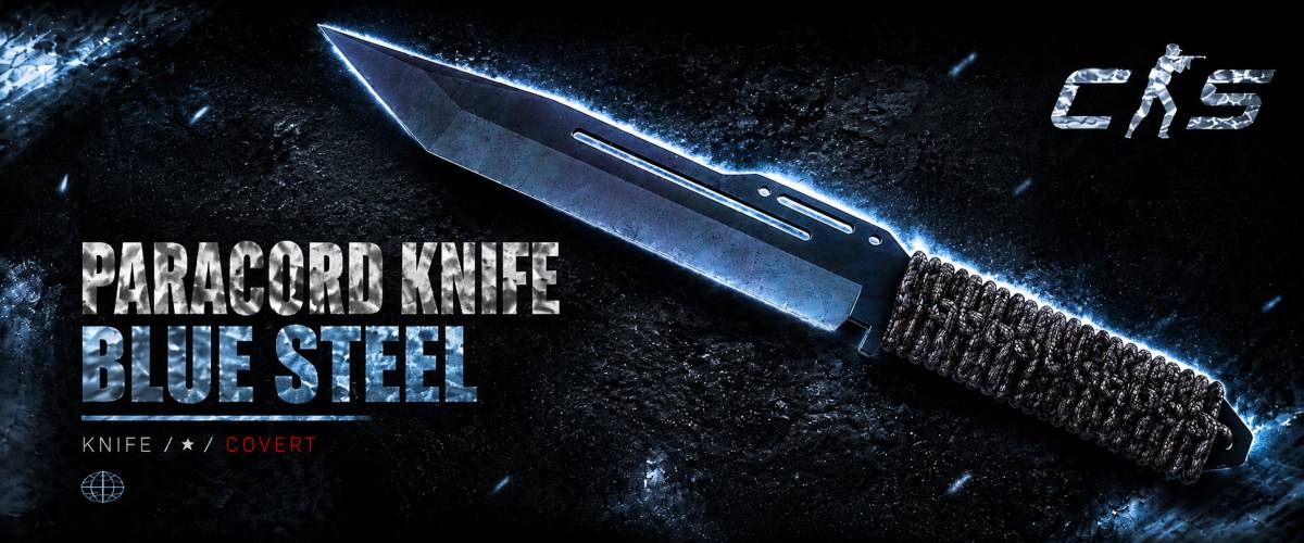 Paracord Knife | Blue Steel