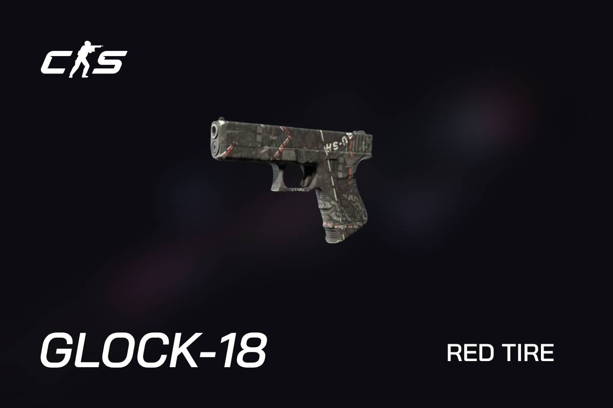 glock18 red tire cs2 skin