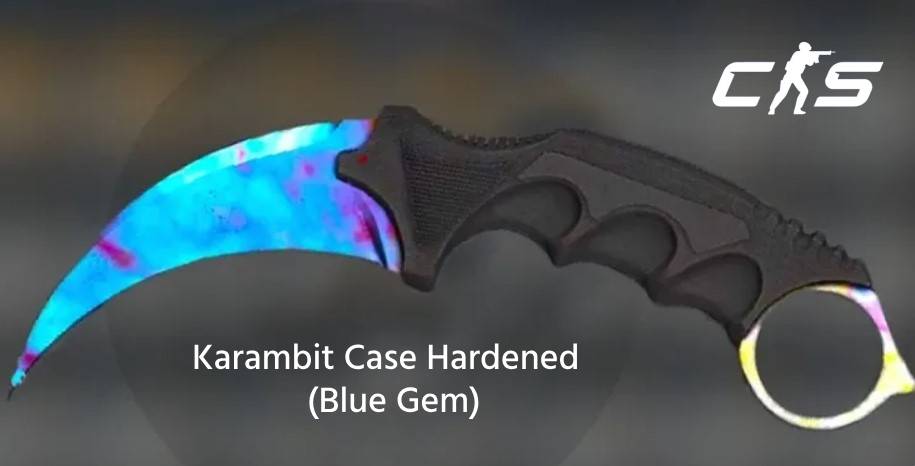 karambit case hardened blue gem skin