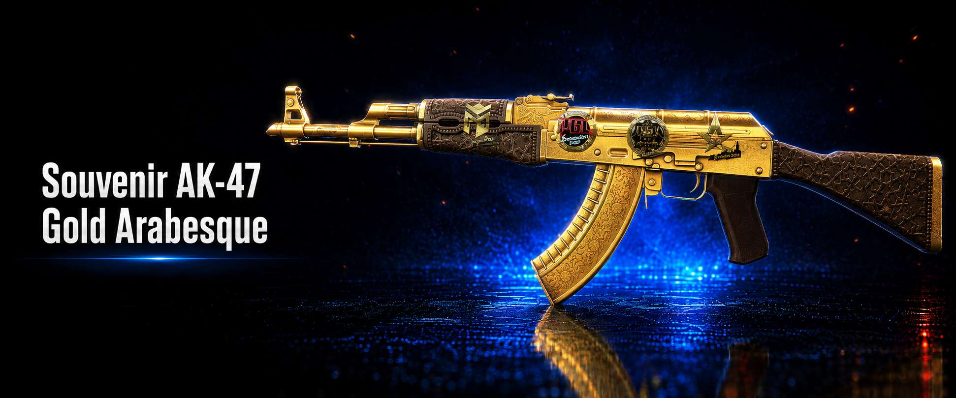 Souvenir AK-47 Gold Arabesque
