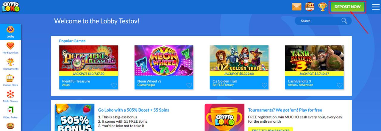 Visit the Cashier section