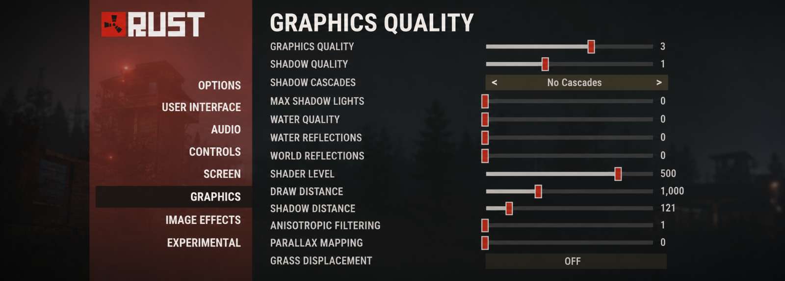 Rust Mesh Quality Settings
