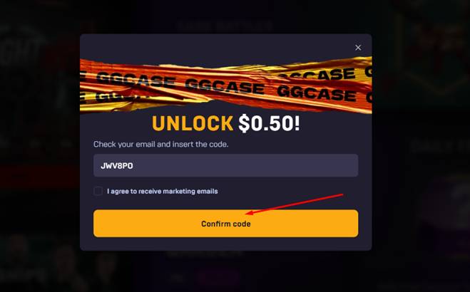 click on Confirm email