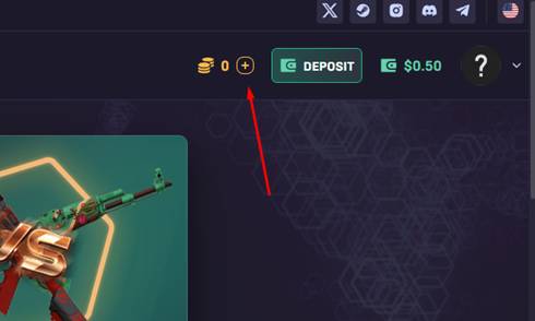 lick on the ‘’+’’ at the top