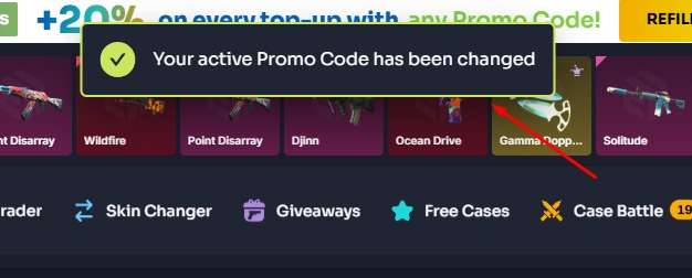 promo code is accepted