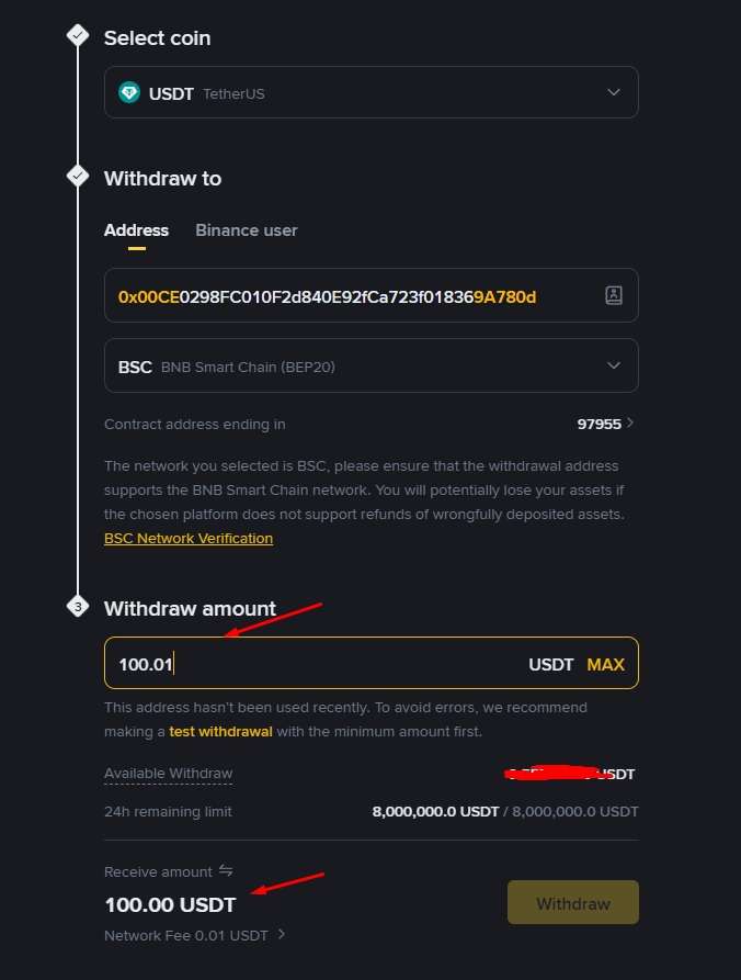 Go to your native wallet