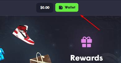 Log in and open the Wallet tab