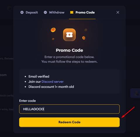 activate the promo code
