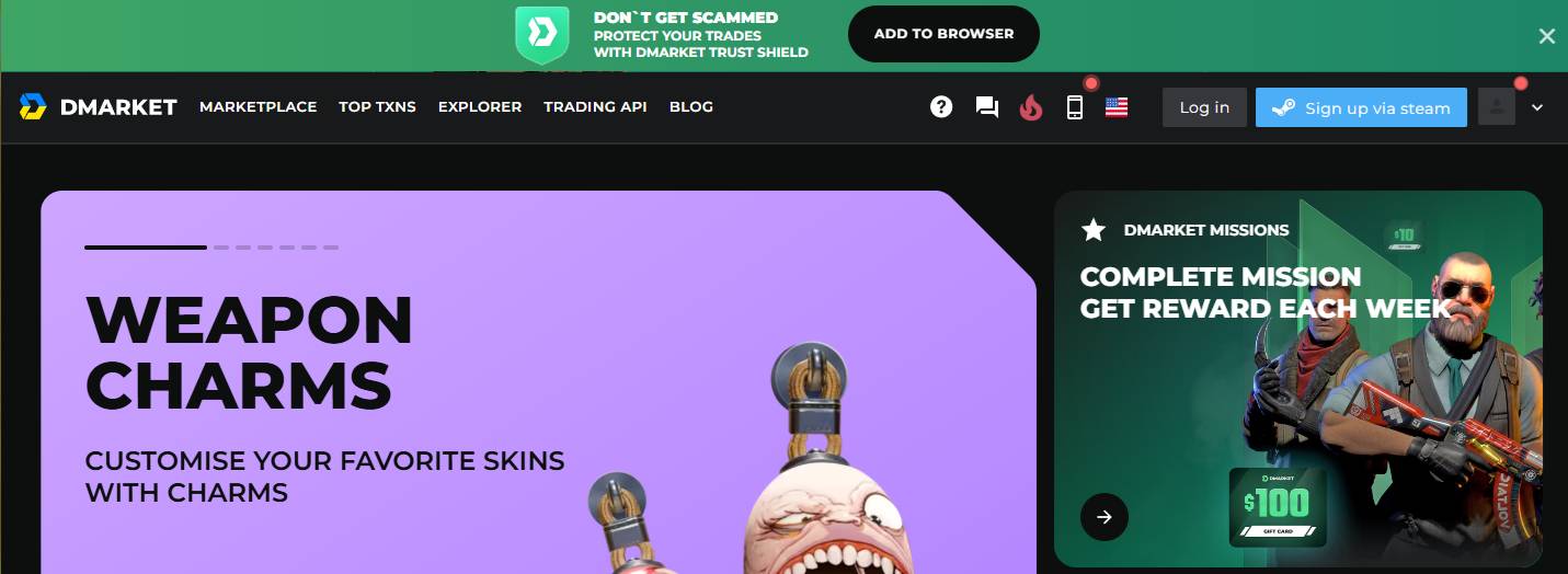 DMarket site