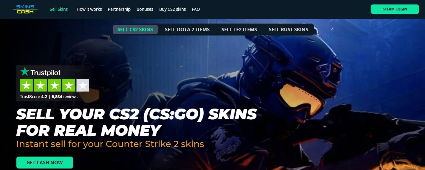 Skins.Cash site