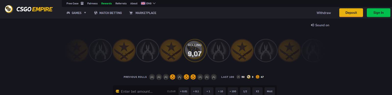CSGOEmpire gambling site